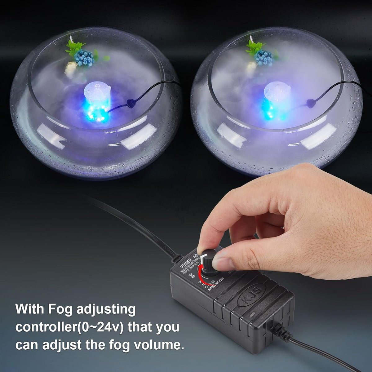 SMB 12LED Mist Maker Fogger Water Fountian Pond Air Humidifier Fog Smoke Machine  (Used for: Garden Party Areas, Acting & Theater Sets, Disco Clubs, Party Halls, Stage)
