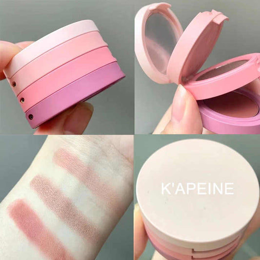 KOREAN makeup products glitter eyeshadow 3 layer bring pink make up pretty woman eyeshadow palette vegan and cruelty free ( Imported )BUY 1 GET 1 FREE ⭐️⭐️⭐️⭐️ 4.9/5 Reviews
