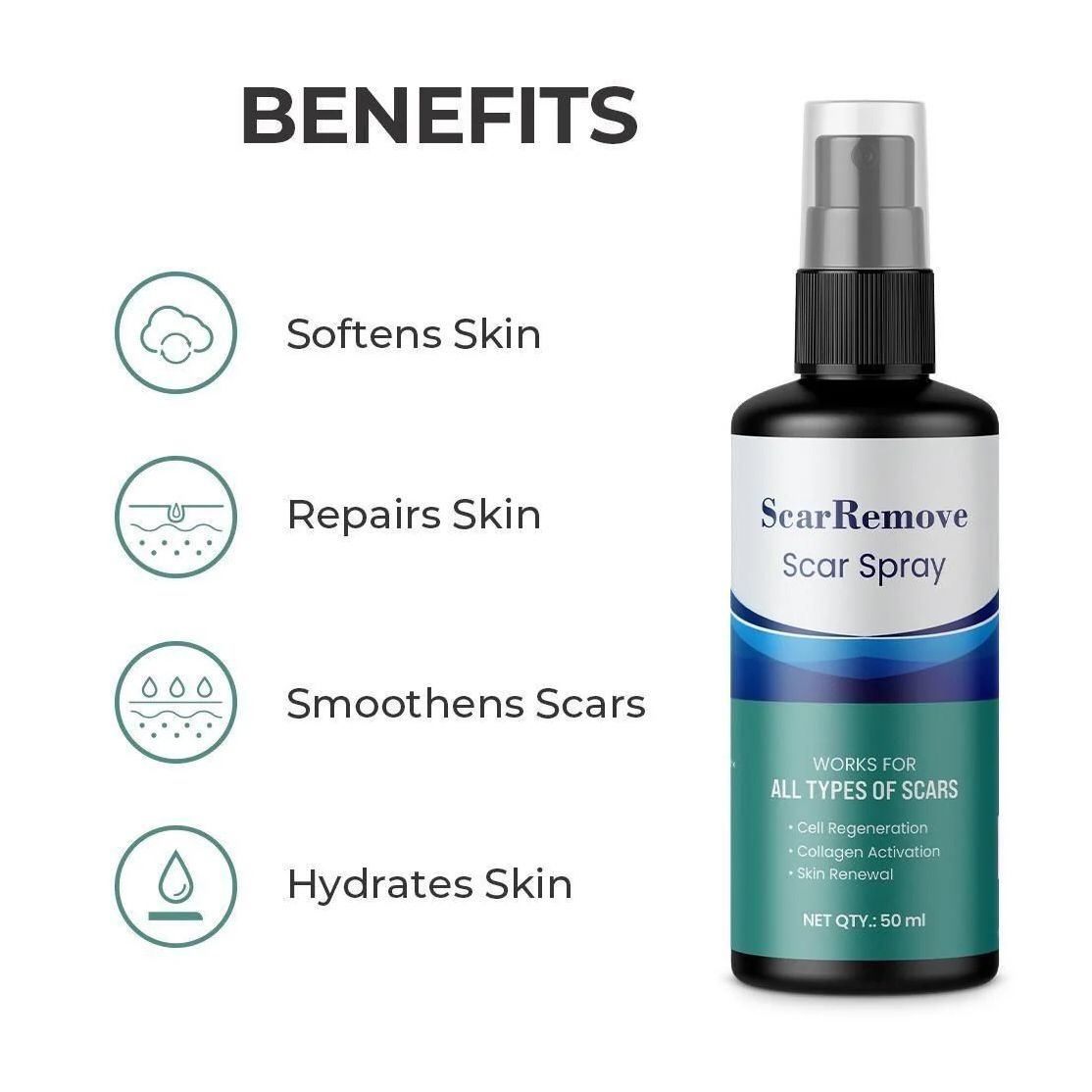 ScarRemove™ All Type Scar Removal Spray - Korean Made | BUY 1 GET 1 FREE |  ⭐️⭐️⭐️⭐️ 4.9/5 Reviews