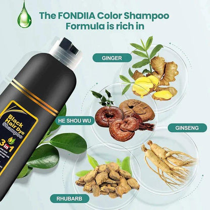 ✨The New-Black Hair Dye Shampoo Instant 3 in 1-100% Black Coverage (Buy 1 Get 1 Free😍)