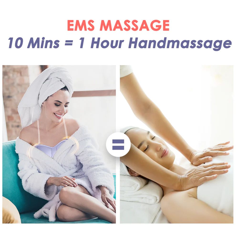 Fivfivgo™ EMS Bust Massager Bra. ( Free Size Auto Adjustment for All Sizes ) Pack of 1