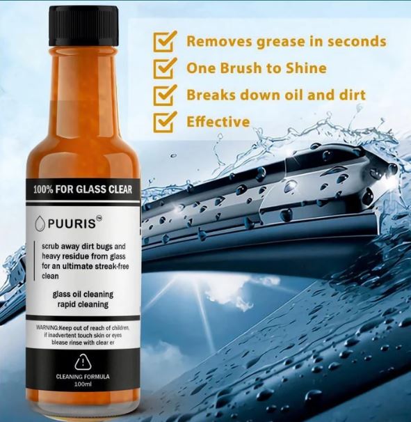 Glass Cleaning Agent Powerful Stain Remover 100ml-( BUY 1 GET 1 FREE )